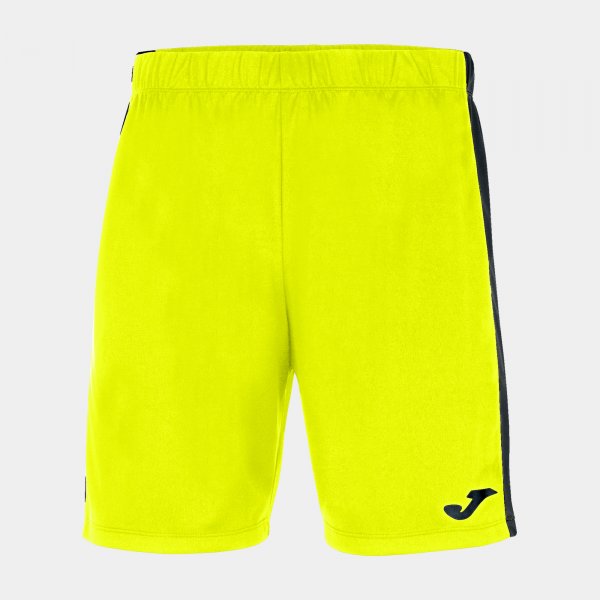 Ποδοσφαιρικό σόρτς MAXI SHORT φθορίζον κίτρινο μαύρο