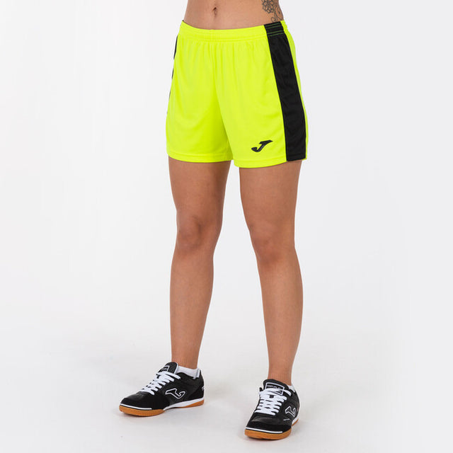 Γυναικεία ποδοσφαιρικό σόρτς MAXI SHORT φθορίζον κίτρινο μαύρο