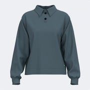Γυναικεία μπλούζα πόλο MIMETIC LONG SLEEVE POLO μπλε - γκρι