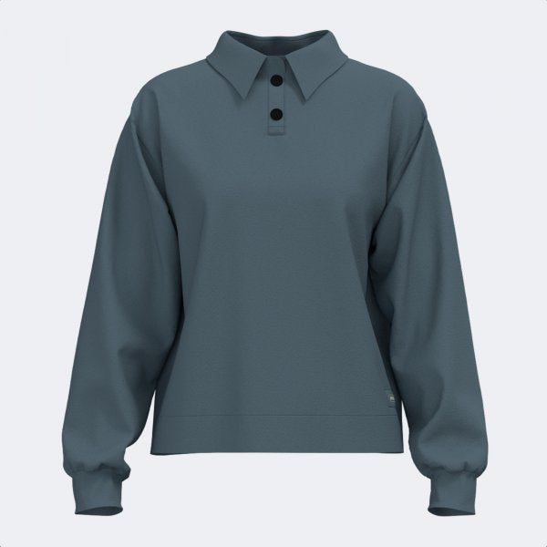 Γυναικεία μπλούζα πόλο MIMETIC LONG SLEEVE POLO μπλε - γκρι