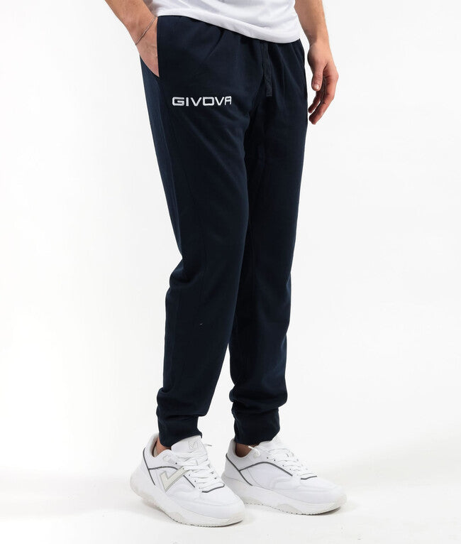 PANTA COTONE KING LOGO SMALL BLU