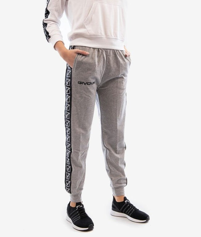 Φόρμα PANTALONE TERRY BAND ανοιχτό μελανζέ γκρι