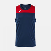 PHOENIX III SLEEVELESS SHIRT DARK NAVY RED NAVY-RED