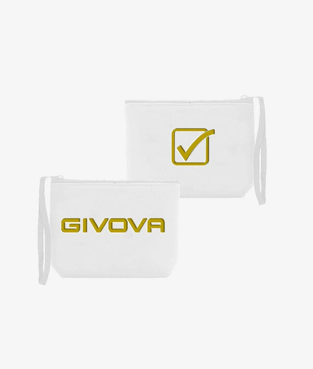 Τσάντα POCHETTE NEOPRENE 19*15*6 λευκό-χρυσό