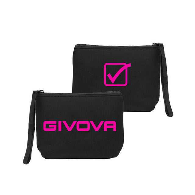 Τσάντα POCHETTE NEOPRENE 19*15*6 μαύρο-φούξια φλουό