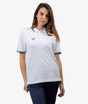 Μπλούζα πόλο POLO COTONE PIQUET ACTION λευκό-μπλε