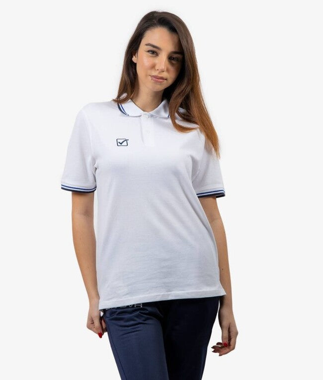 Μπλούζα πόλο POLO COTONE PIQUET ACTION λευκό-μπλε