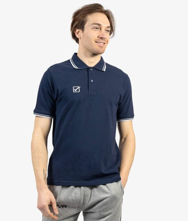 Μπλούζα πόλο POLO COTONE PIQUET ACTION μπλε-λευκό