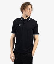 Μπλούζα πόλο POLO COTONE PIQUET ACTION μαύρο-λευκό