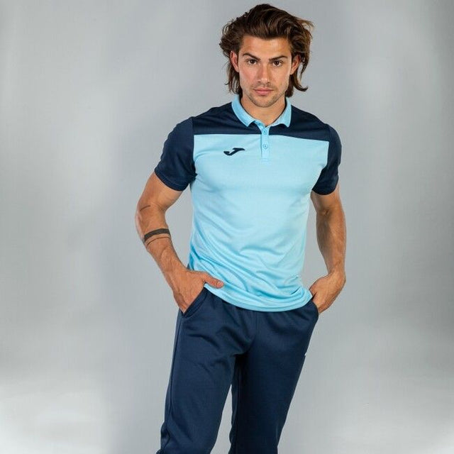 Μπλούζα πόλο HOBBY II SHORT SLEEVE POLO ανοιχτό μπλε ναυτικό