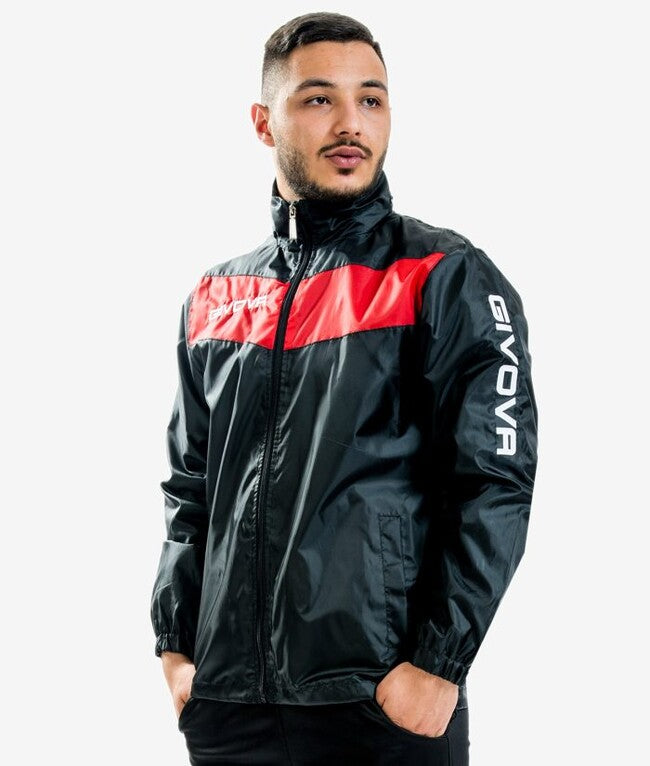 RAIN SCUDO CON MESH NERO/ROSSO