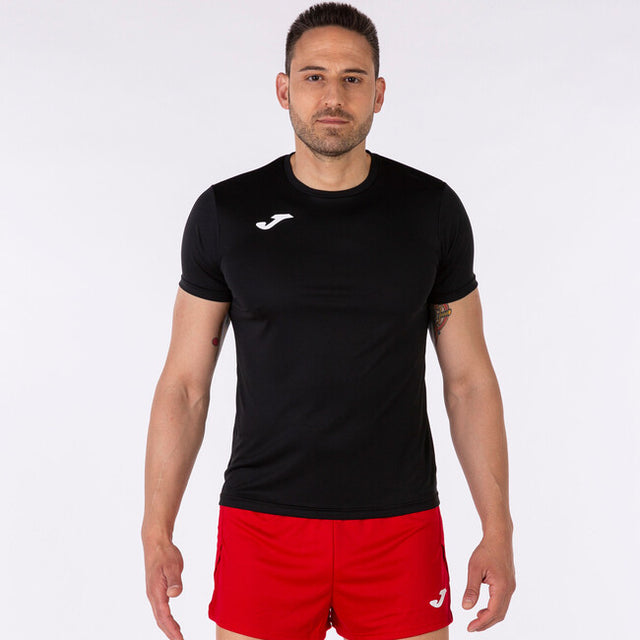Μπλούζα για τρέξιμο RECORD II SHORT SLEEVE T-SHIRT μαύρο