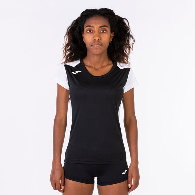 Γυναικεία μπλούζα για τρέξιμο RECORD II SHORT SLEEVE T-SHIRT μαύρο λευκό