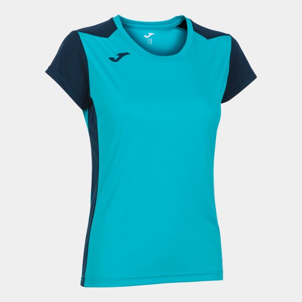 Γυναικεία μπλούζα για τρέξιμο RECORD II SHORT SLEEVE T-SHIRT φθορίζον τιρκουάζ