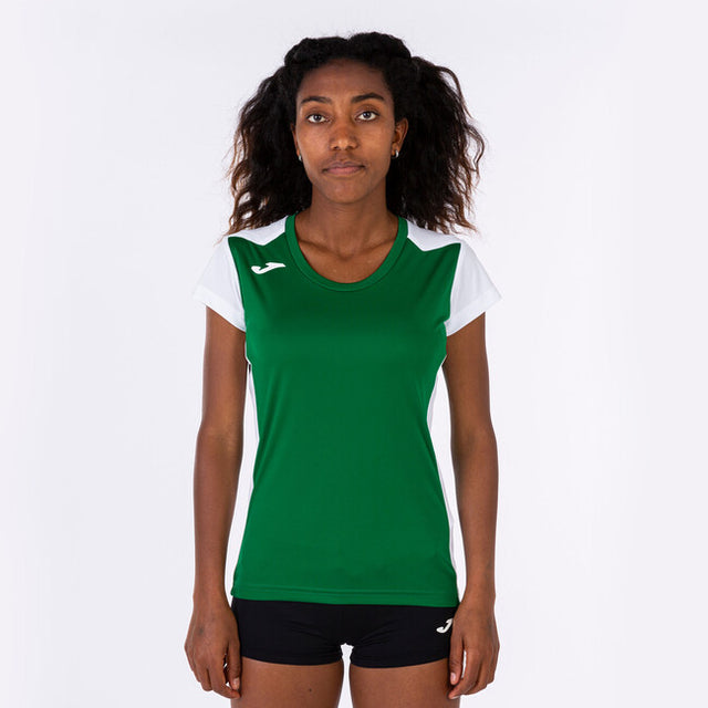 Γυναικεία μπλούζα για τρέξιμο RECORD II SHORT SLEEVE T-SHIRT πράσινο μαύρο