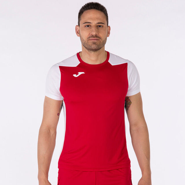 Μπλούζα για τρέξιμο T-SHIRT RECORD II SHORT SLEEVE κόκκινο λευκό