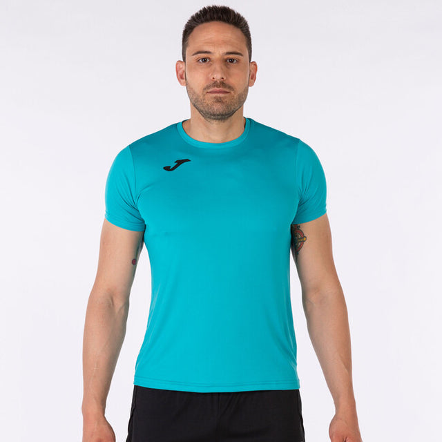 Μπλούζα για τρέξιμο RECORD II SHORT SLEEVE T-SHIRT τιρκουάζ
