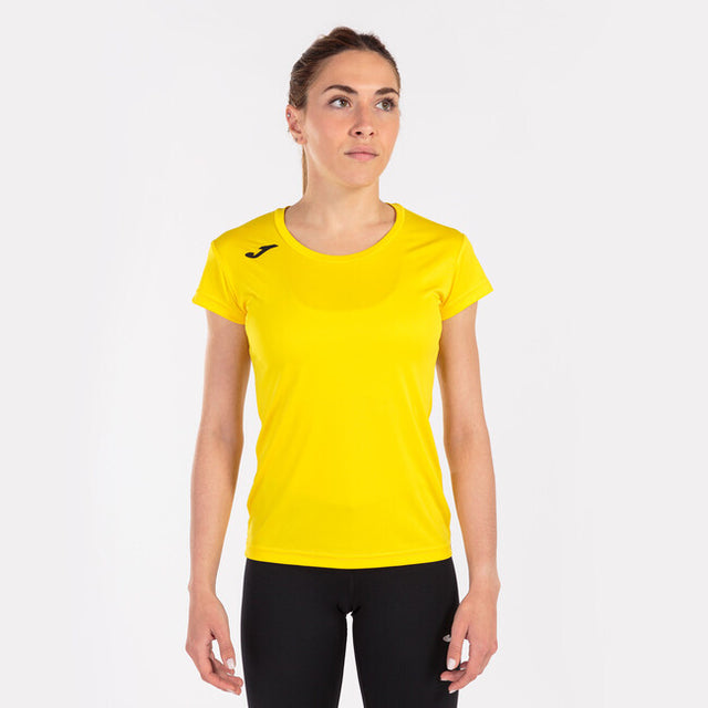 Γυναικεία μπλούζα για τρέξιμο RECORD II SHORT SLEEVE T-SHIRT κίτρινο