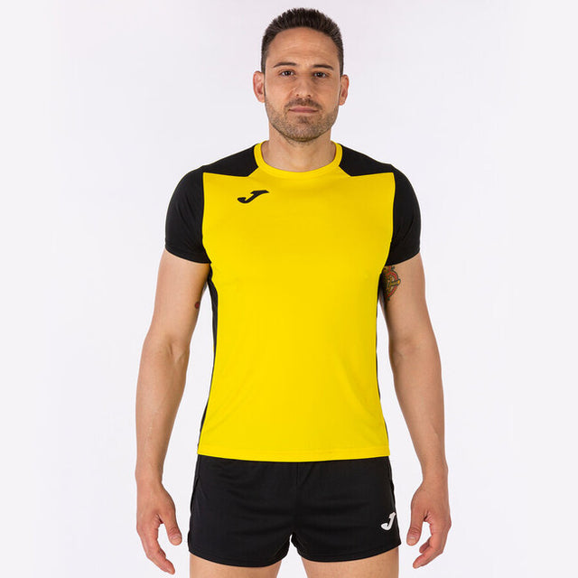 Μπλούζα για τρέξιμο T-SHIRT RECORD II SHORT SLEEVE κίτρινο μαύρο