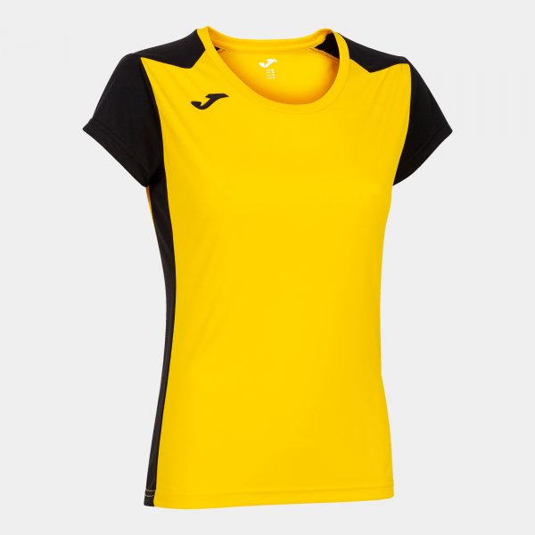 Γυναικεία μπλούζα για τρέξιμο RECORD II SHORT SLEEVE T-SHIRT κίτρινο μαύρο