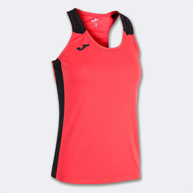 Γυναικεία αμάνικο μπλουζάκι για τρέξιμο RECORD II TANK TOP κοραλλί φθορίζον μαύρο