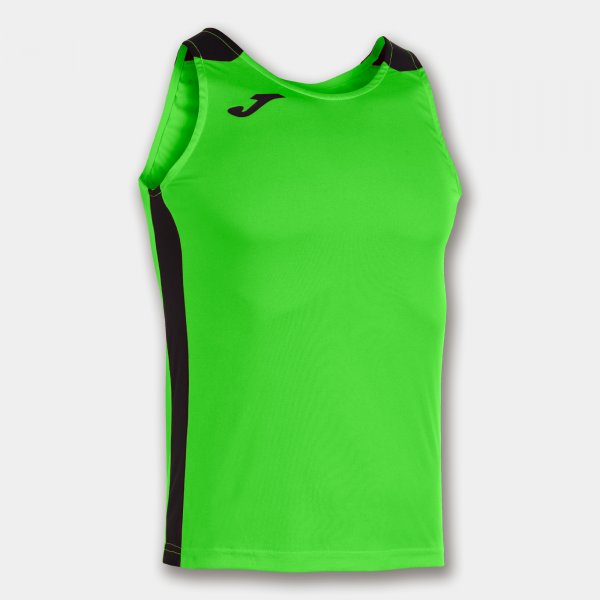 Αμάνικο μπλουζάκι για τρέξιμο RECORD II TANK TOP φθορίζον πράσινο μαύρο
