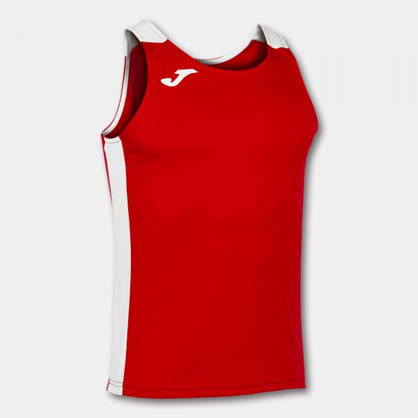 Αμάνικο μπλουζάκι για τρέξιμο RECORD II TANK TOP κόκκινο λευκό