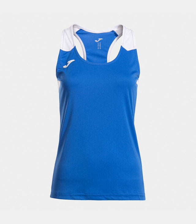 Γυναικεία αμάνικο μπλουζάκι για τρέξιμο RECORD II TANK TOP γαλάζιο λευκό