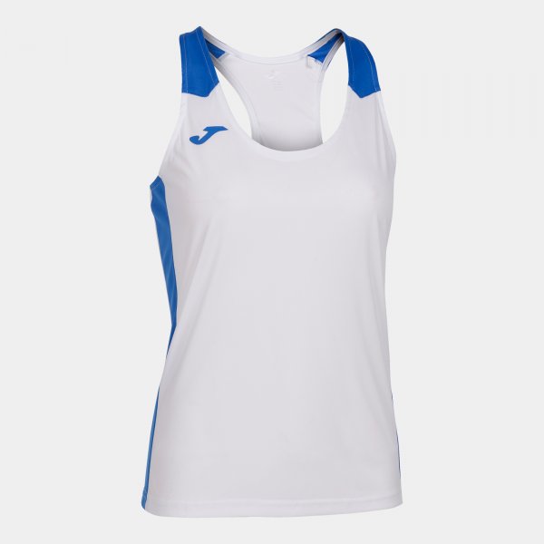 Γυναικεία αμάνικο μπλουζάκι για τρέξιμο RECORD II TANK TOP λευκό γαλάζιο