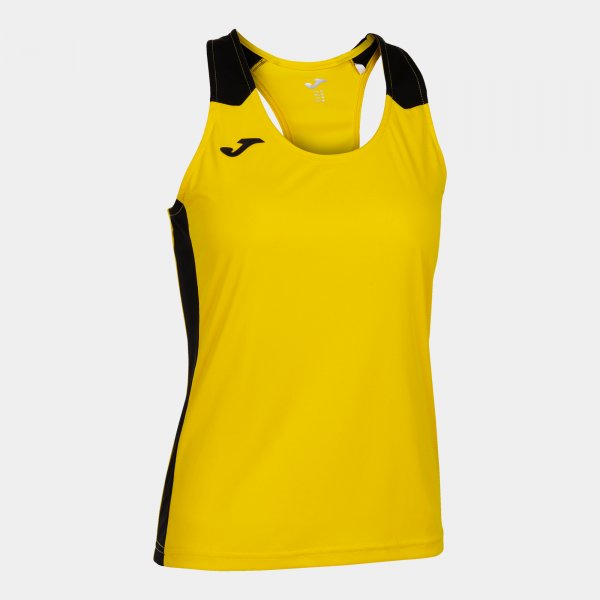 Γυναικεία αμάνικο μπλουζάκι για τρέξιμο RECORD II TANK TOP κίτρινο μαύρο