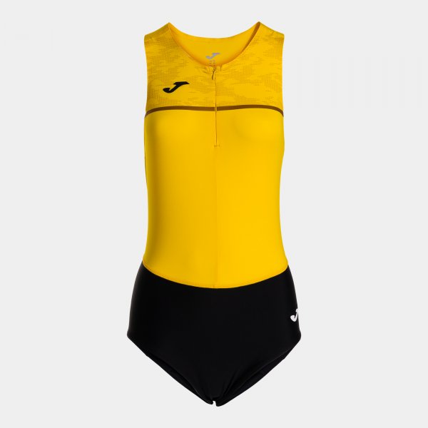 Γυναικείος σετ για τρέξιμο RECORD III BODYSUIT κίτρινο μαύρο