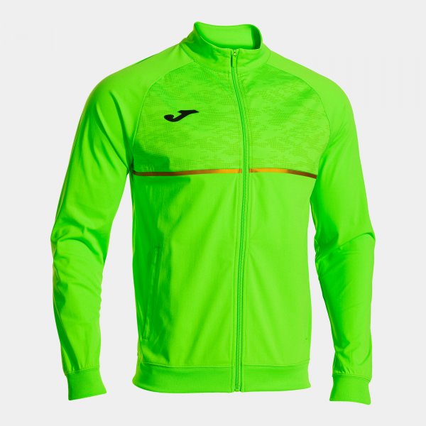 Φούτερ με φερμουάρ RECORD III FULL ZIP SWEATSHIRT φθορίζον πράσινο