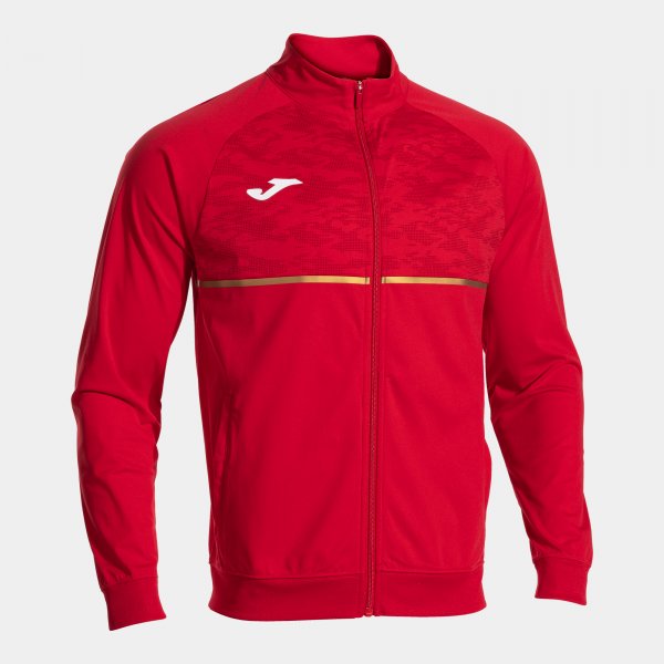 Φούτερ με φερμουάρ RECORD III FULL ZIP SWEATSHIRT κόκκινο