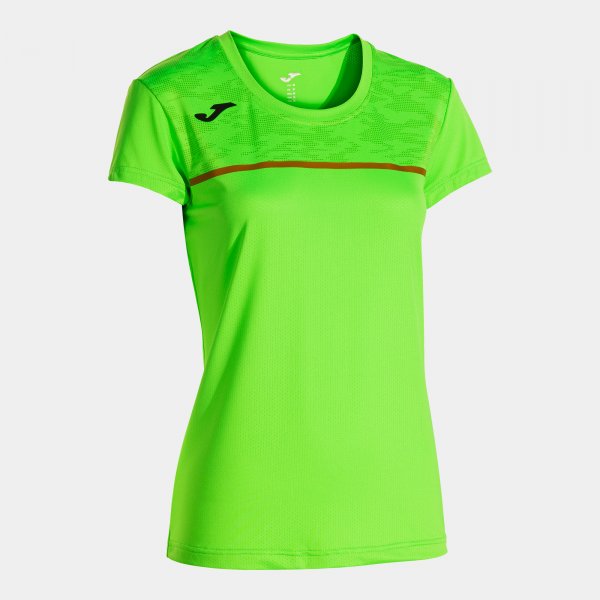 Γυναικεία μπλούζα για τρέξιμο RECORD III SHORT SLEEVE T-SHIRT φθορίζον πράσινο