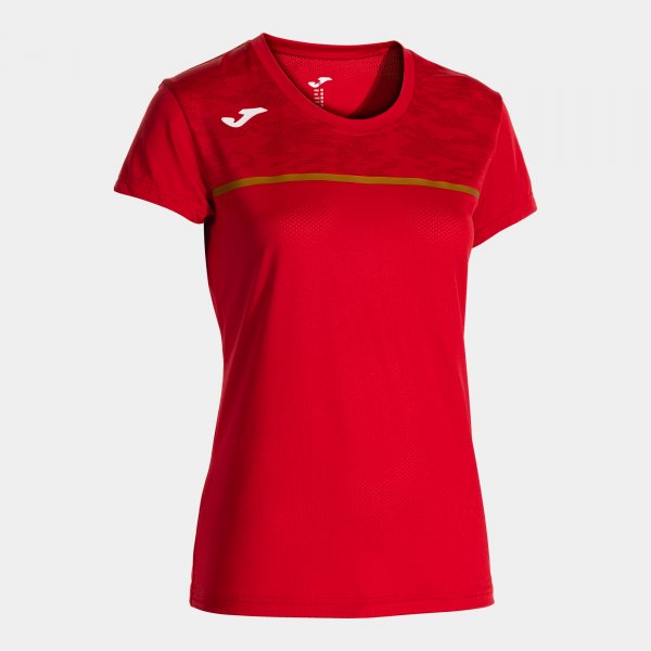 Γυναικεία μπλούζα για τρέξιμο RECORD III SHORT SLEEVE T-SHIRT κόκκινο