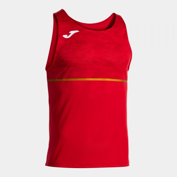 Αμάνικο μπλουζάκι για τρέξιμο RECORD III SLEEVELESS SHIRT κόκκινο