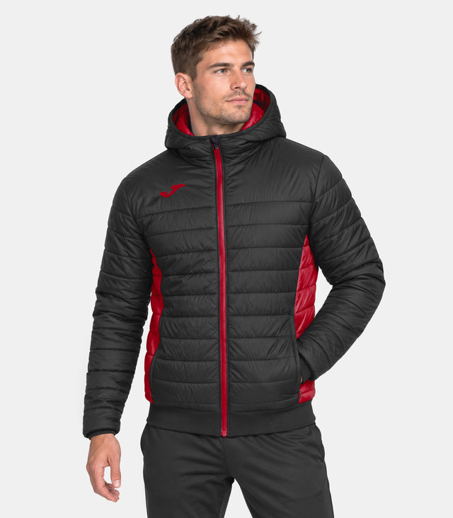 Μπουφάν bomber URBAN V BOMBER JACKET μαύρο κόκκινο