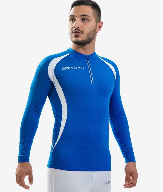 RUNNING LONG SHIRT AZZURRO