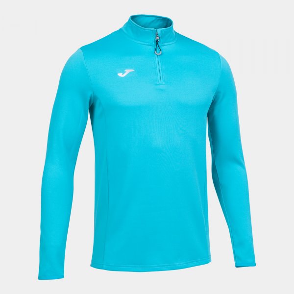 Φούτερ για τρέξιμο SWEATSHIRT RUNNING NIGHT φθορίζον τιρκουάζ