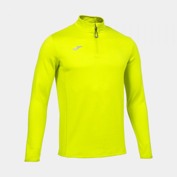 Φούτερ για τρέξιμο SWEATSHIRT RUNNING NIGHT φθορίζον κίτρινο