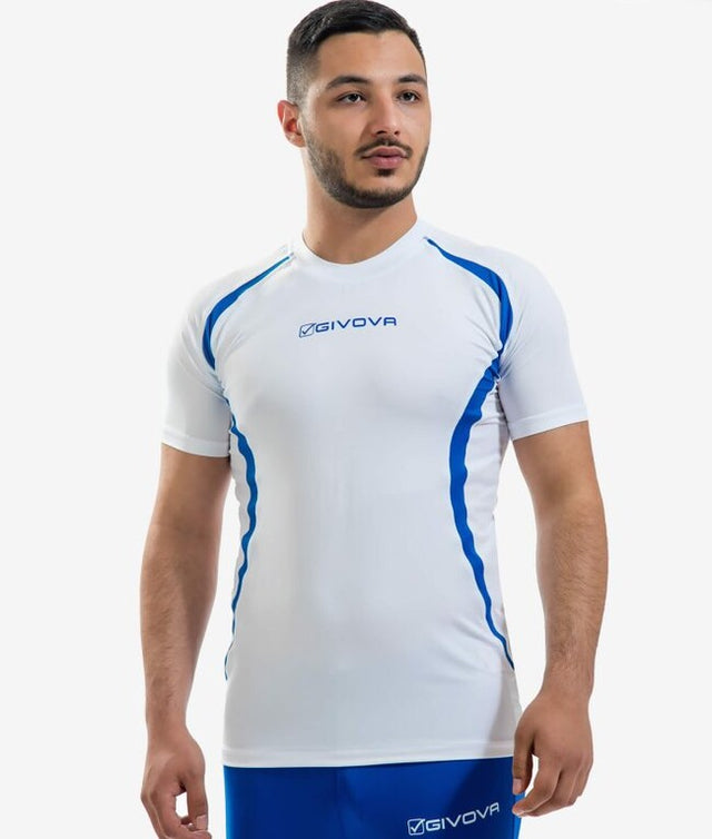 Μπλούζα RUNNING SHIRT λευκό-γαλάζιο
