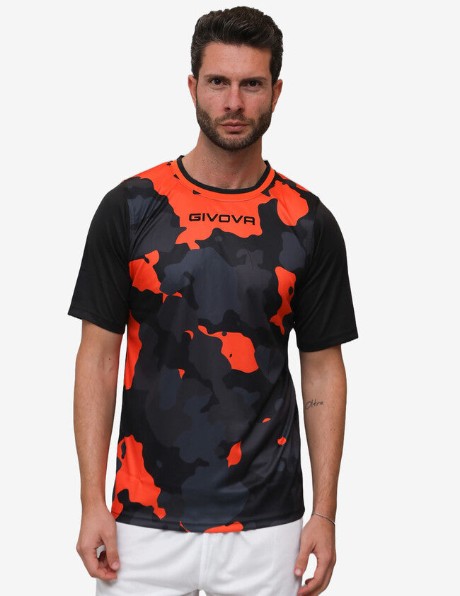 SHIRT ARMY INTERLOCK NERO/ARANCIO