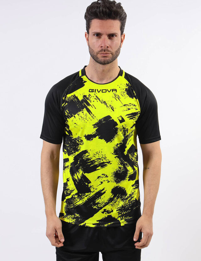 Φανέλα SHIRT ART M/C φλουό κίτρινο-μαύρο