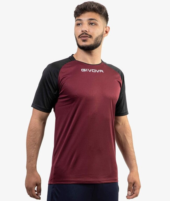 SHIRT CAPO INTERLOCK GRANATA/NERO