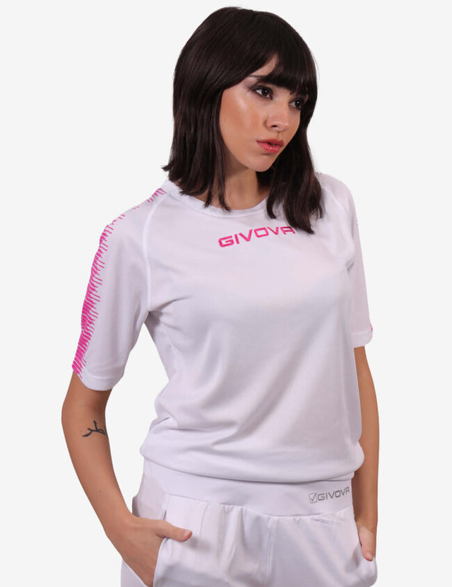 Φανέλα / μπλούζα SHIRT CLUB λευκό-φούξια