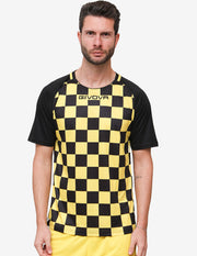 SHIRT DAMA INTERLOCK GIALLO/NERO