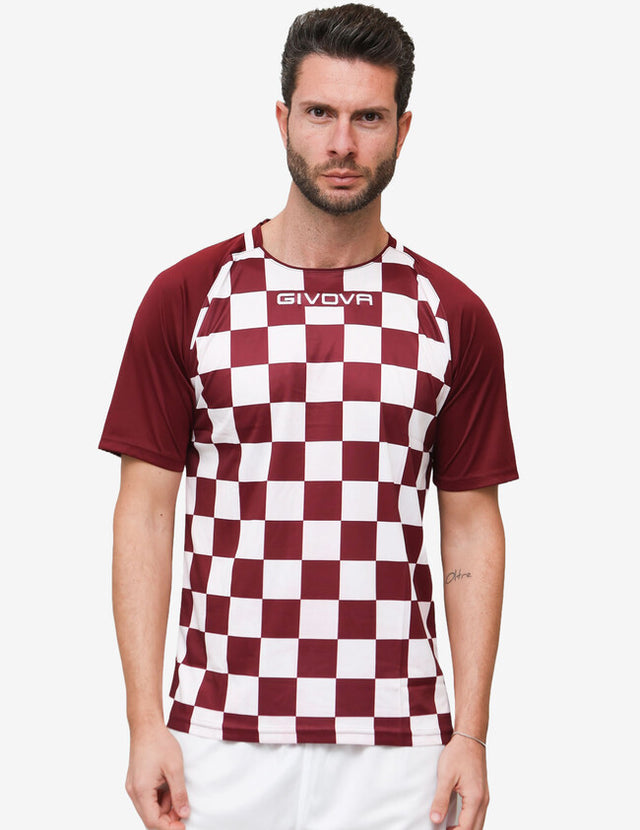 Φανέλα SHIRT DAMA μπορντό-λευκό