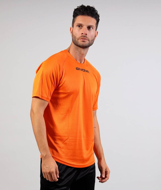 Κοντομάνικη μπλούζα SHIRT GIVOVA ONE MICROFORATA πορτοκαλί