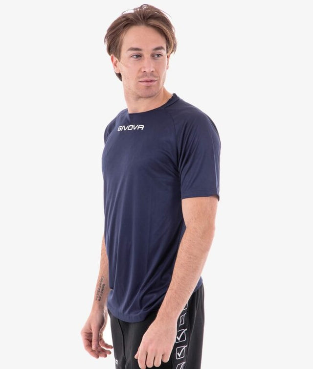 Κοντομάνικη μπλούζα SHIRT GIVOVA ONE MICROFORATA μπλε