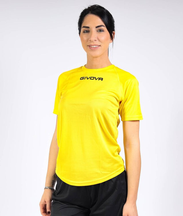Κοντομάνικη μπλούζα SHIRT GIVOVA ONE MICROFORATA κίτρινο